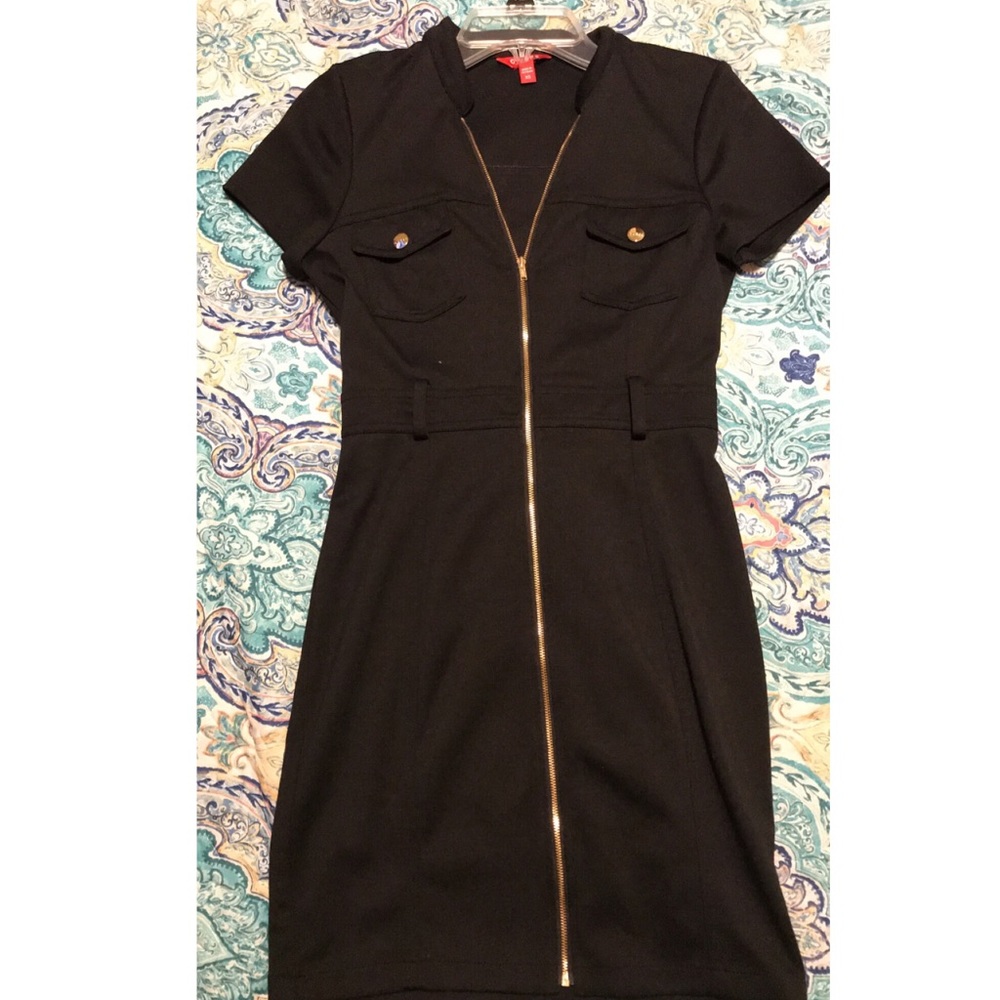 Guess black zipper dress